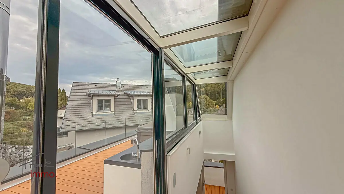 Dachterrasse mit Glasdach