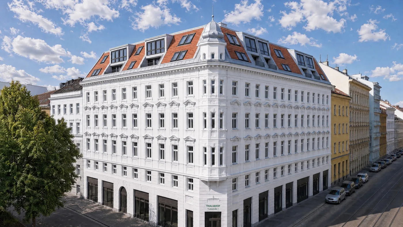 THALIA-HOF Wien – Fassade Ecke Thaliastraße