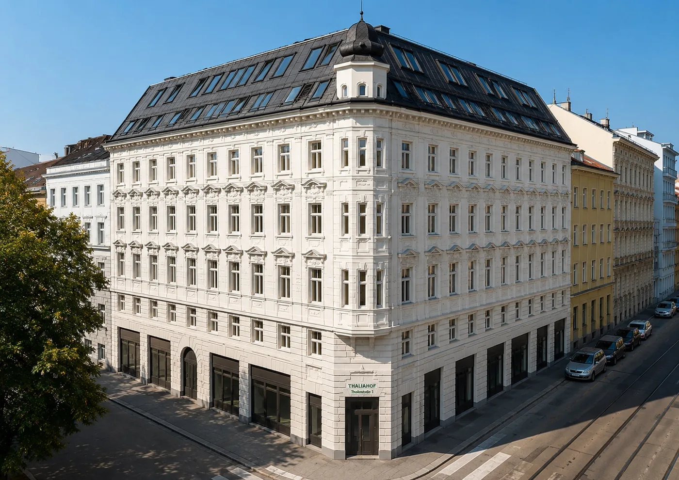 THALIA-HOF Wien – Fassade Ecke Thaliastraße